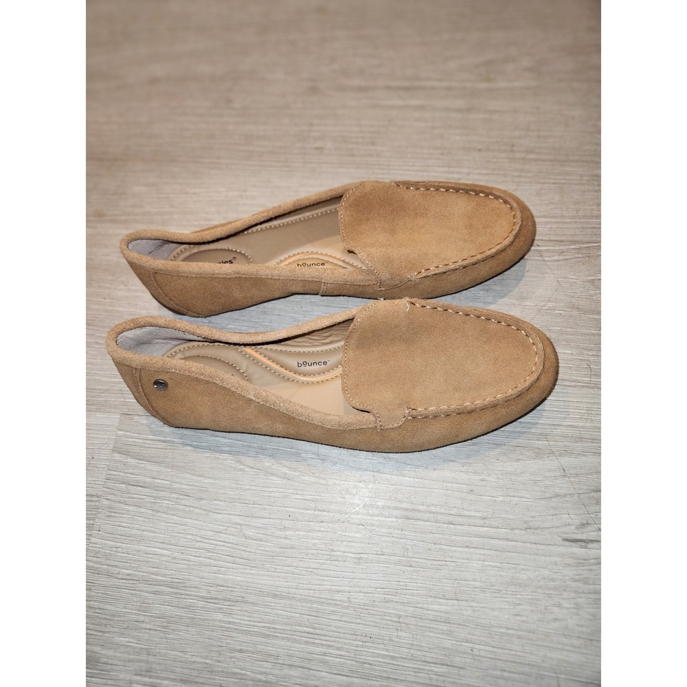 Hush Puppies Ozzie Tan Suede Loafers Womens 7.5 M Bounce Comfort Flats PW-OZZIE - Picture 4 of 7